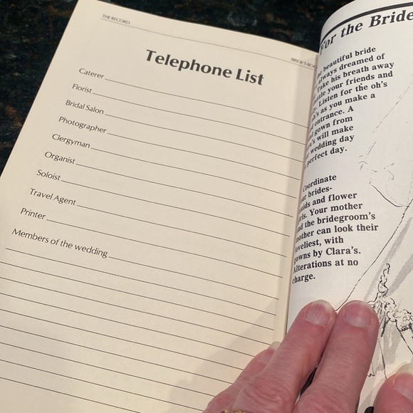 Vintage 1980s “Everything for the Bride” Wedding Planner Book, Softcover - Picture 5 of 5